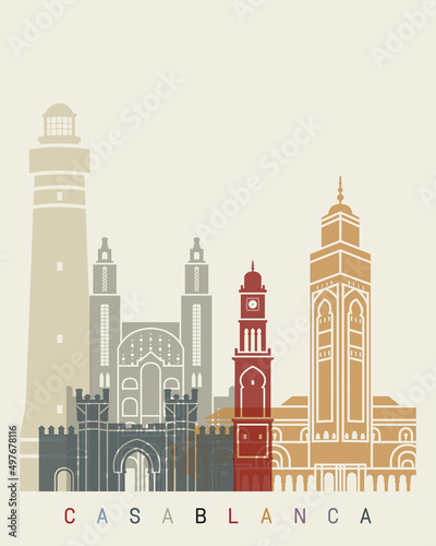 Casablanca skyline poster