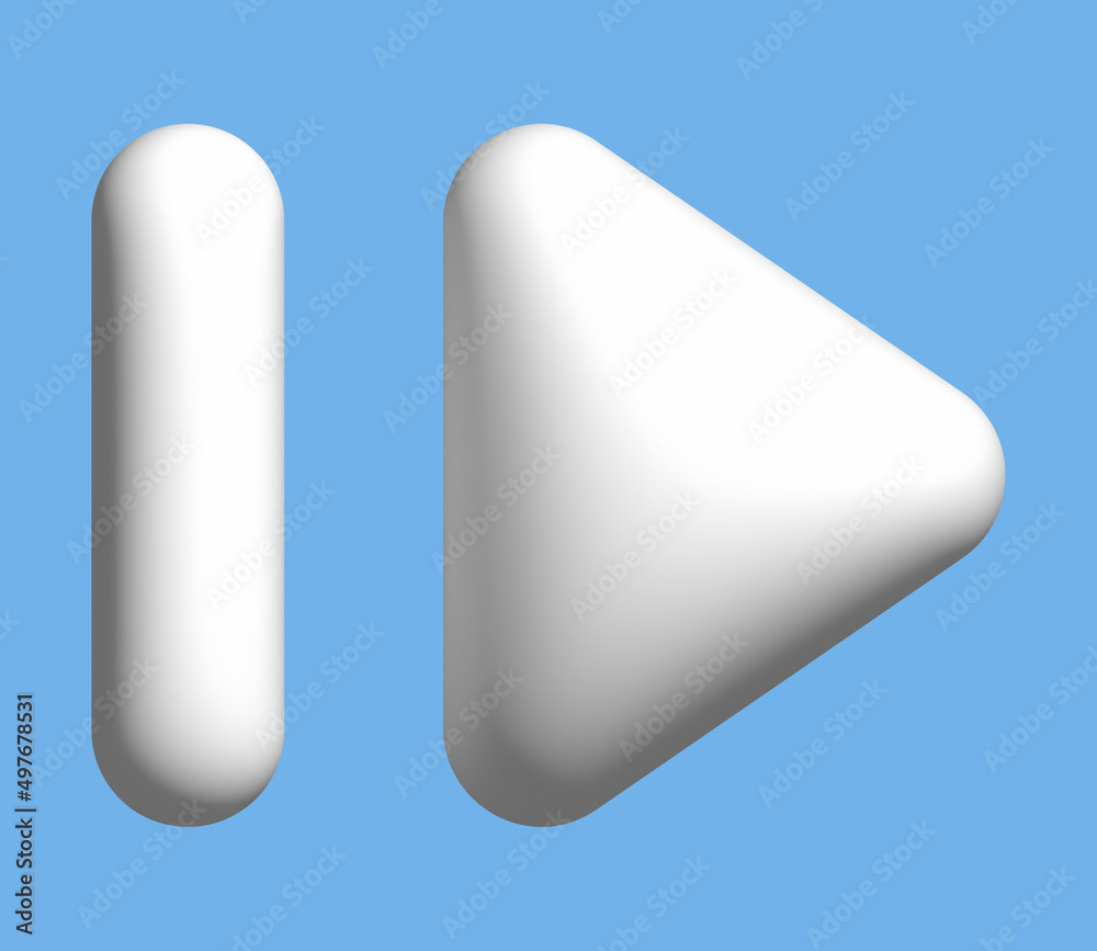 3D play buttons 3D play buttons