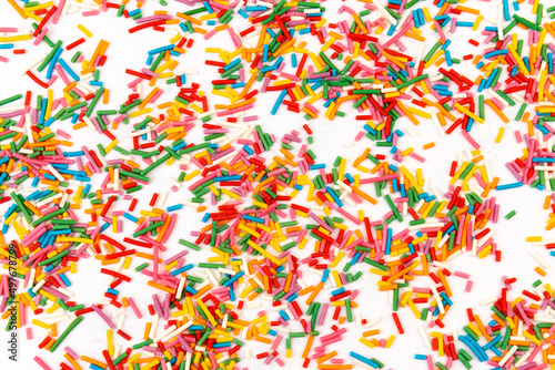 Sugar sprinkle dots, decoration for cake and bakery, a lot of sprinkles