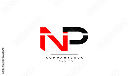  Alphabet letters Initials logo NP