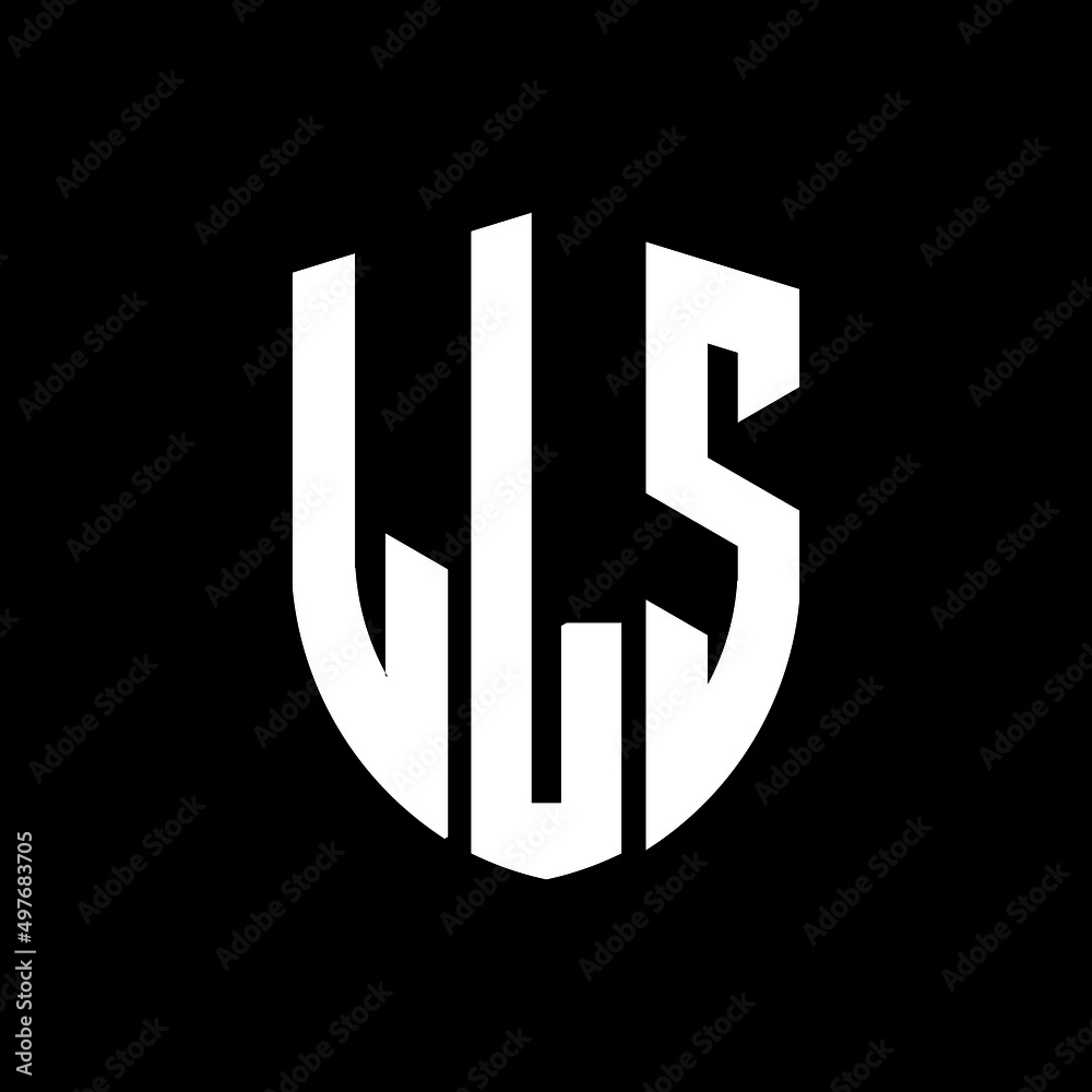 LLS letter logo design. LLS modern letter logo with black background
