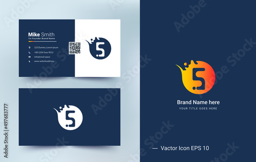 Letter S logo corporate business card