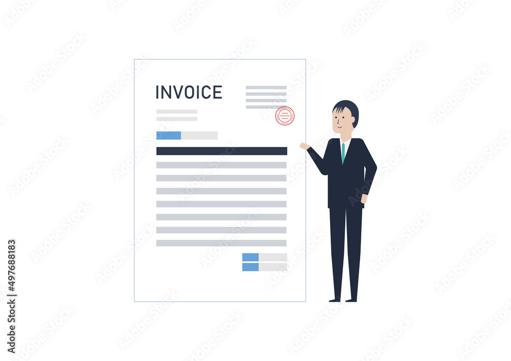 請求書を送らせていただきます なイラスト素材 Stock Vector Adobe Stock