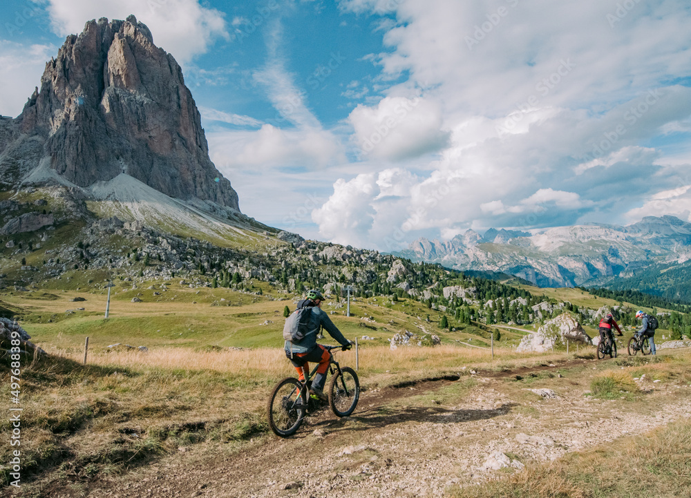 Fototapeta premium Mountain biker