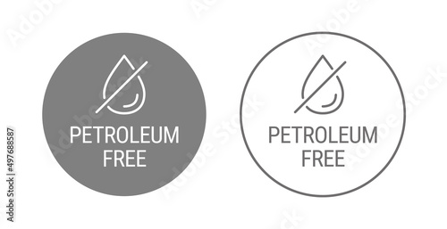 Petroleum free vector badge icon
