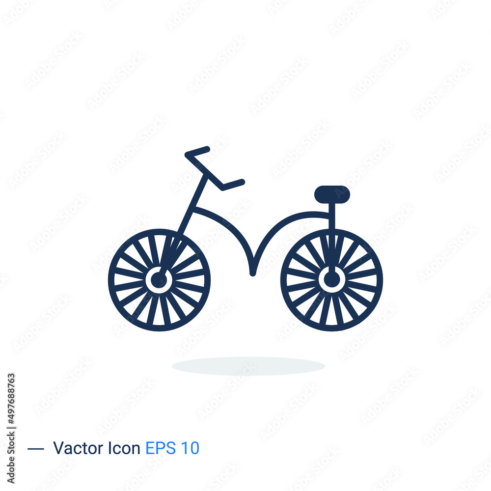 Bike icon on white background, Bicycle Icon