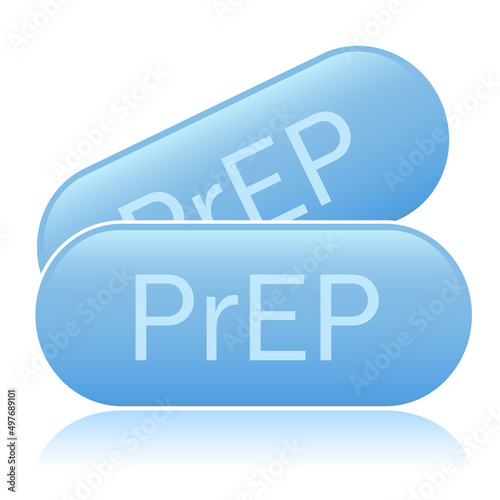 Prep pills vector icon, hiv treatment medication photo