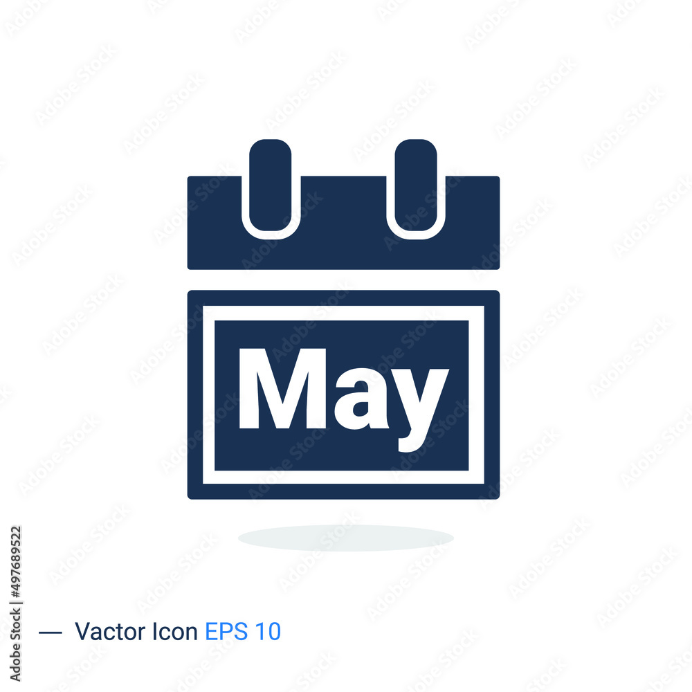 May calendar icon illustration May calendar icon illustration