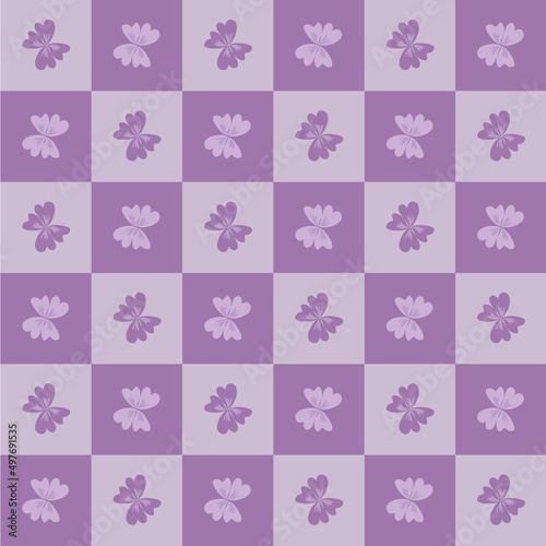 seamless pattern with pink and purple flowers. pastel purple flower pattern.