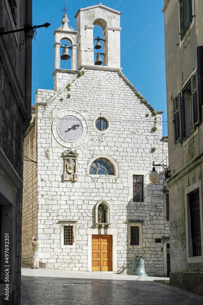 Sebenico, Croatia. Façade of Katedrala Sv. Jacova