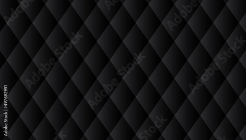 Abstract black square pattern background with smooth gradient radial blur. Modern luxury diamond shape template wallpaper. 