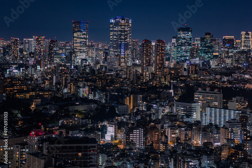 恵比寿ガーデンプレイスから六本木方面の夜景を望む