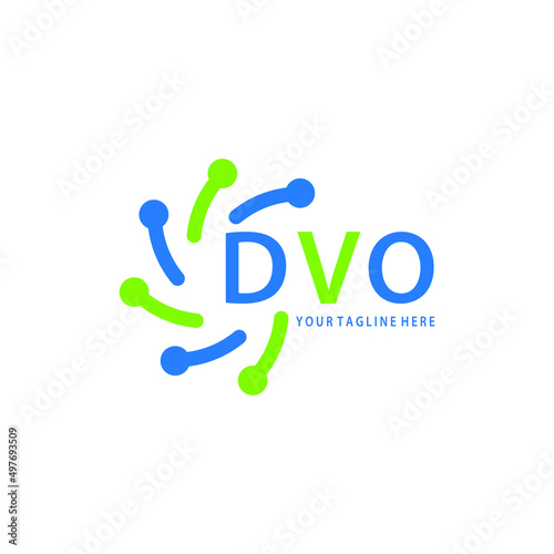 DVO logo design initial creative letter on white background.
DVO vector logo simple, elegant and luxurious,technology logo shape.DVO unique letter logo design.  photo