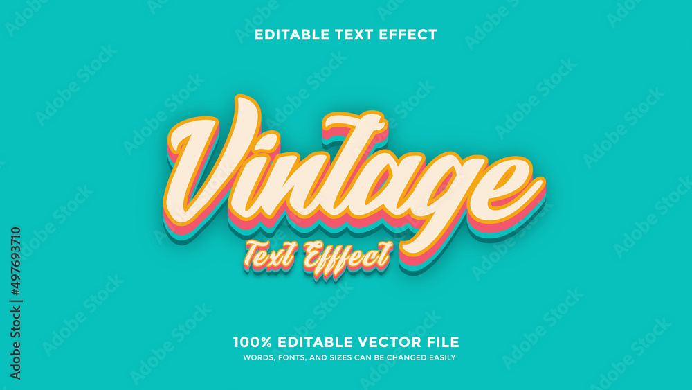 Editable Vintage Style Text Effect