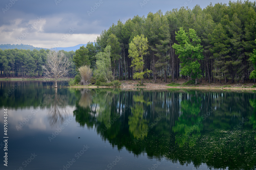 Bella vista en el embalse del Regajo, cerca de la población de Navajas, en la provincia de Castellón. Comunidad Valenciana. España. Europa Bella vista en el embalse del Regajo, cerca de la población de Navajas, en la provincia de Castellón. Comunidad Valenciana. España. Europa