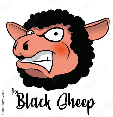 The black sheep vector photo