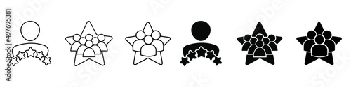 Feedback icon vector. Rating illustration sign. ambassador symbol or logo. photo