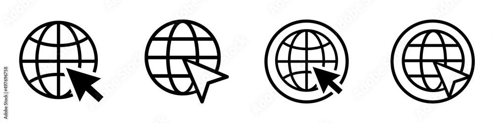 Internet Vector Icon. World Wide Web illustration sign, web site Symbol. Internet Vector Icon. World Wide Web illustration sign, web site Symbol.