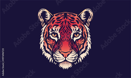 Fotografiet Tiger chinese zodiac sign banner