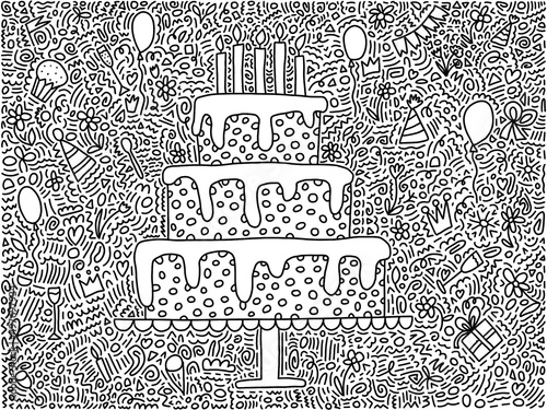 Photography Happy birthday coloring page