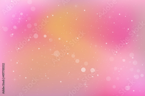 Fantasy background. Pattern in pastel colors. Red sky with stars. Vector
