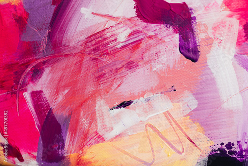 Fototapeta Naklejka Na Ścianę i Meble -  abstract oil paint texture on canvas, background