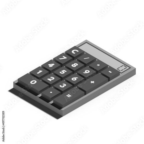 Calculator Minimalistic Design. Perfect for additional, resources, shop, office, school, etc
