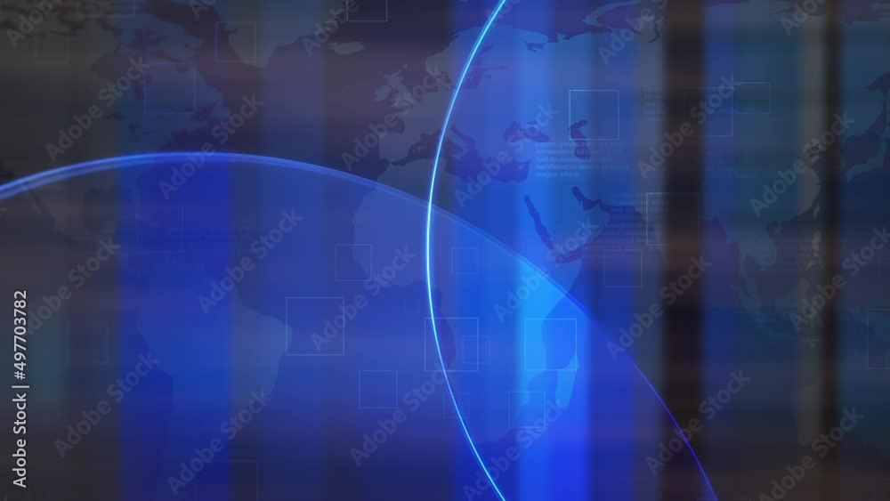 News circles and lines with world map, business, corporate and news style background