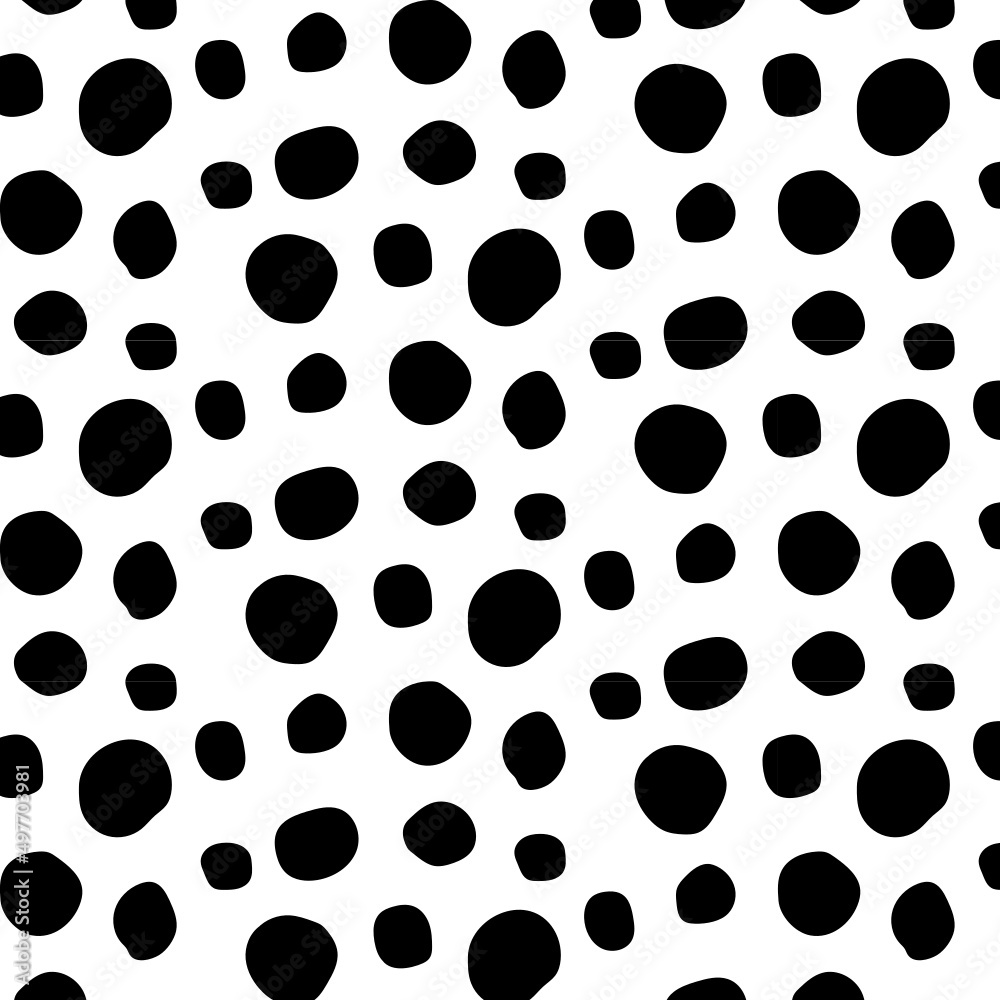 Vector black Dalmatian print pattern animal Seamless. Dalmatian skin abstract for printing, cutting and crafts Ideal for mugs, stickers, stencils, web, cover, wall stickers, home decorate and more. Vector black Dalmatian print pattern animal Seamless. Dalmatian skin abstract for printing, cutting and crafts Ideal for mugs, stickers, stencils, web, cover, wall stickers, home decorate and more.
