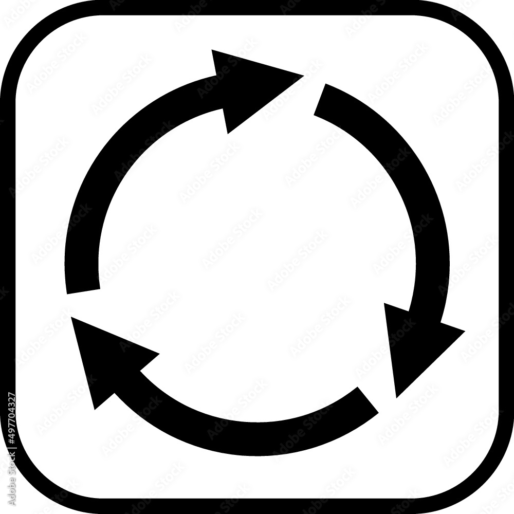 Recycling and upcycling or refresh the page symbol. Arrows circle vector icon Recycling and upcycling or refresh the page symbol. Arrows circle vector icon