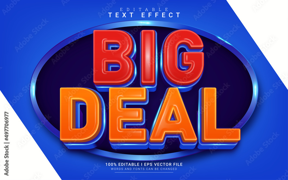 big deal 3d style text effect