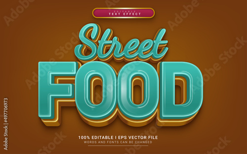 street food 3d style text effect