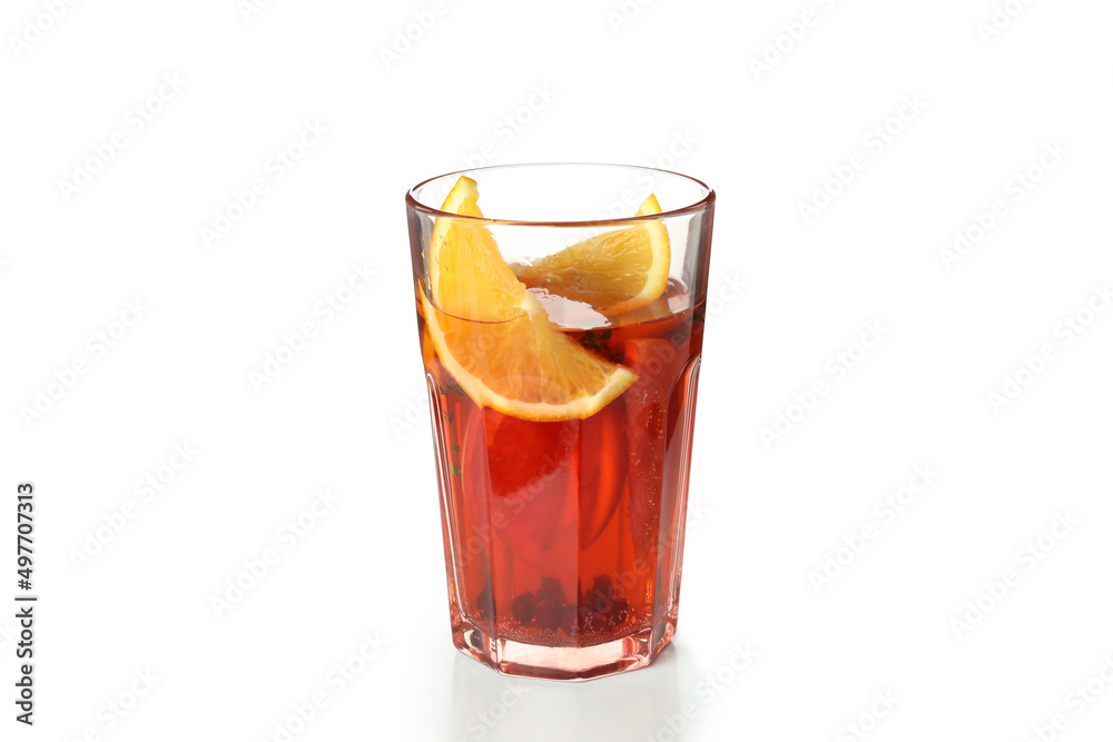 Glass of Sangria isolated on white background Glass of Sangria isolated on white background