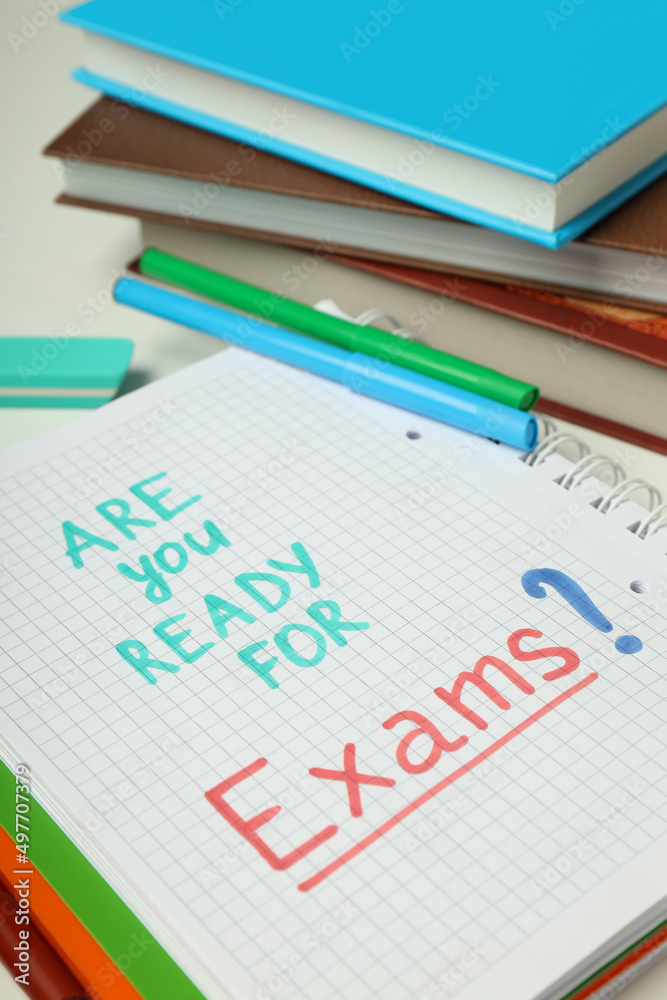 Concept of exams and tests, close up Concept of exams and tests, close up
