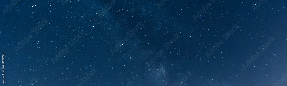 Blue sky with stars and the milky way