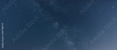 Blue sky with stars and the milky way
