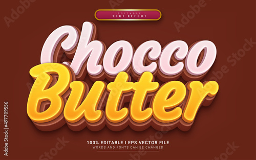 chocco butter cartoon 3d style text effect