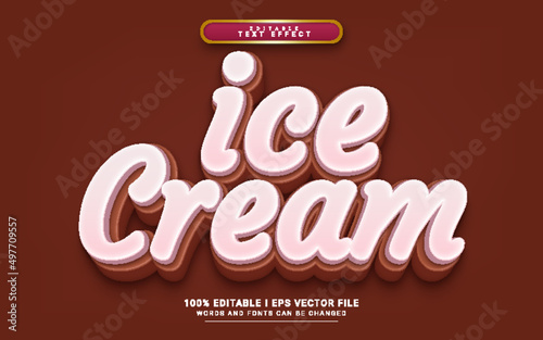 ice cream 3d style text effect