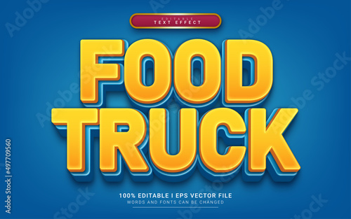 food truck 3d style text effect