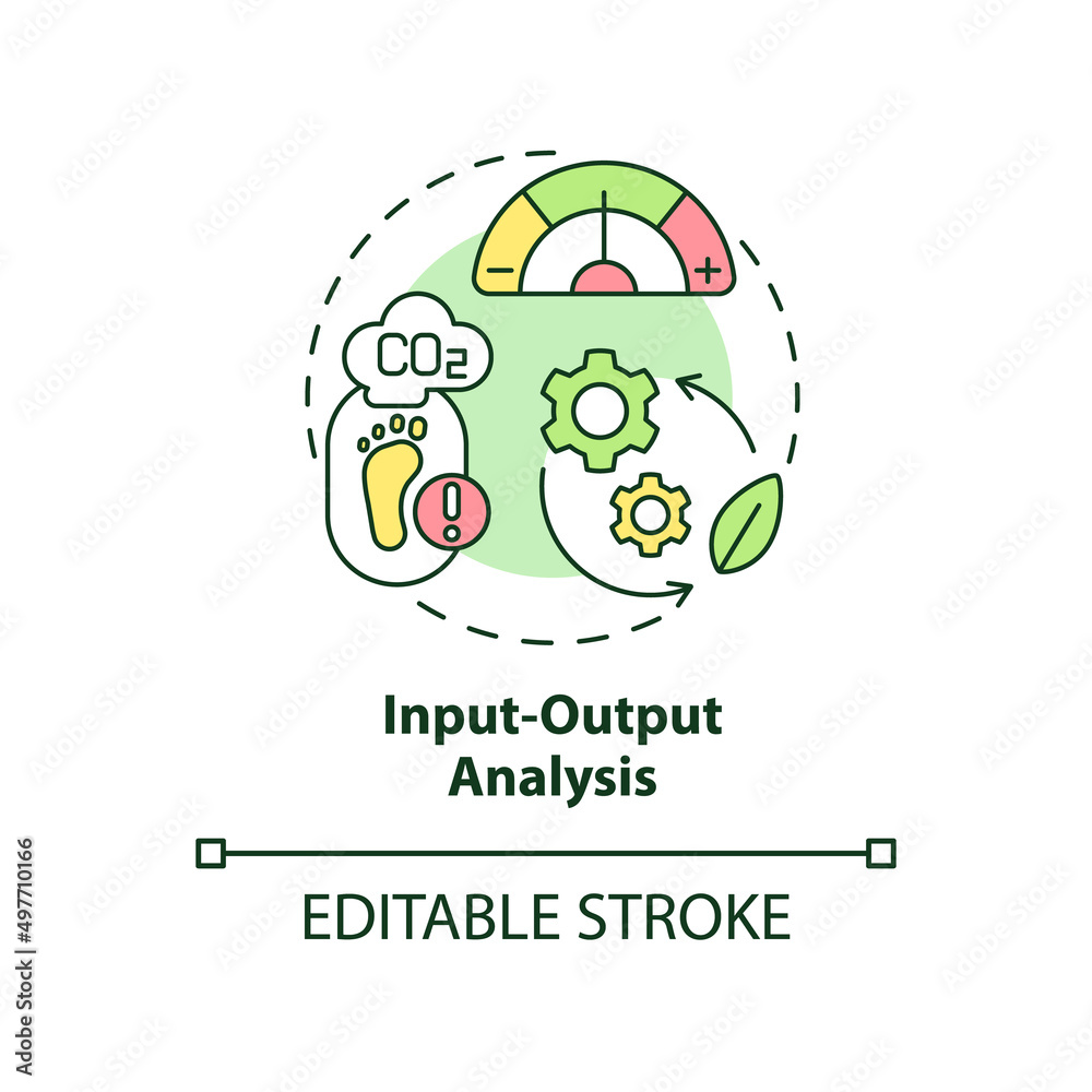 Input output analysis concept icon. Science research. Method of industrial ecology abstract idea thin line illustration. Isolated outline drawing. Editable stroke. Arial, Myriad Pro-Bold fonts used Input output analysis concept icon. Science research. Method of industrial ecology abstract idea thin line illustration. Isolated outline drawing. Editable stroke. Arial, Myriad Pro-Bold fonts used