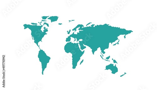 World Map Isolated on White