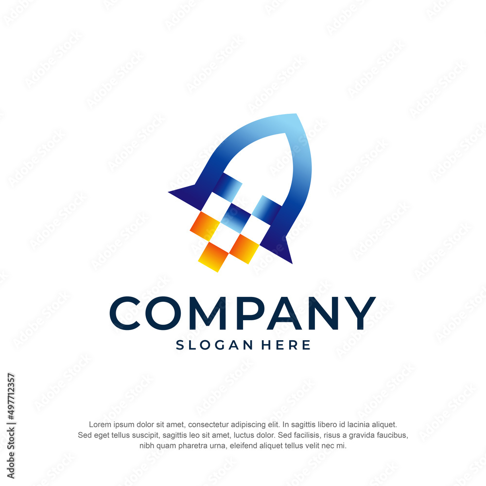 rocket launcing logo premium vector rocket launcing logo premium vector