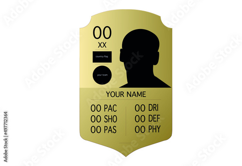 Fifa football player gold card ready to edit