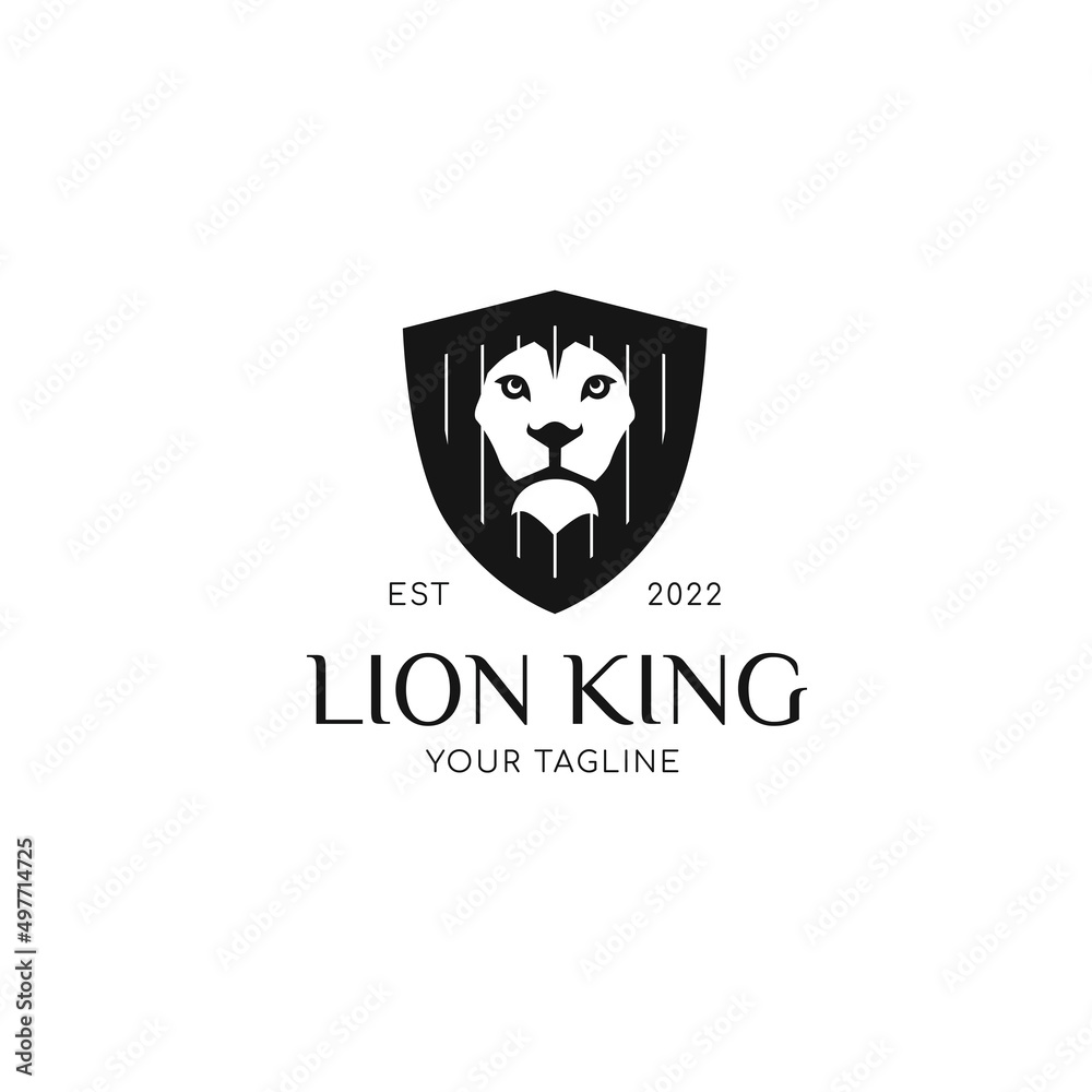 Royal king lion crown symbol - Elegant black Leo animal logo. Royal king lion crown symbol - Elegant black Leo animal logo.