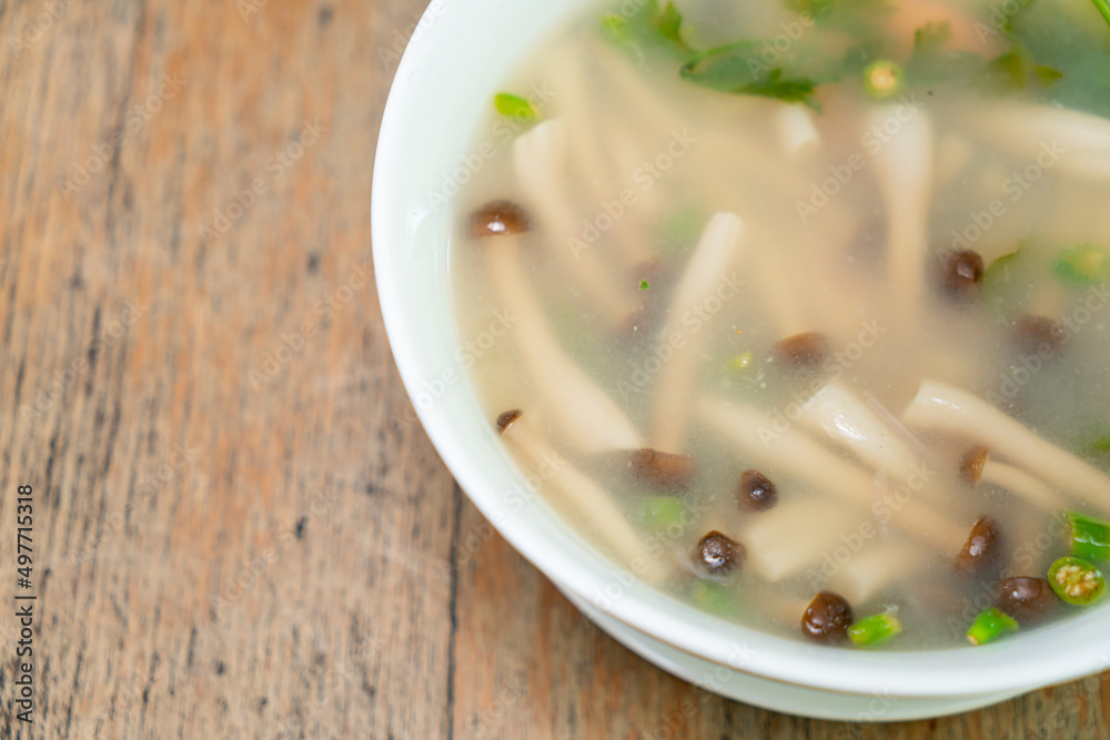 Spicy Termite Mushroom Soup in Thai style Spicy Termite Mushroom Soup in Thai style