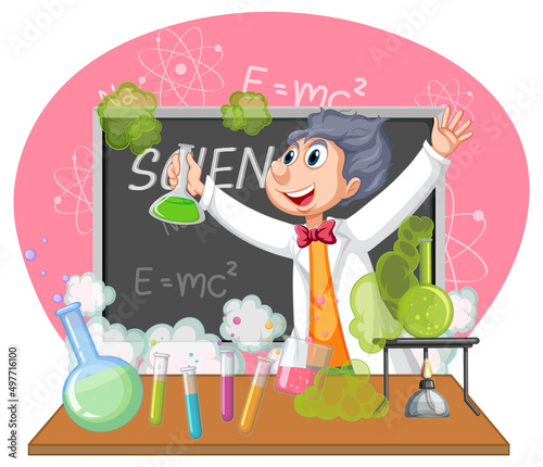A scientist experiment in the lab