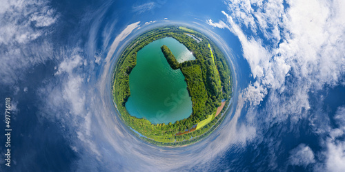 little planet high water citypark worms germany photo
