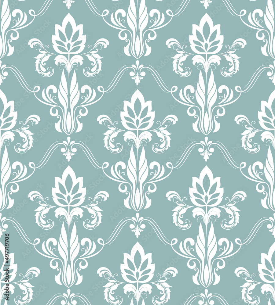 Damask seamless pattern element. Vector floral damask ornament vintage illustration. Damask seamless pattern element. Vector floral damask ornament vintage illustration.
