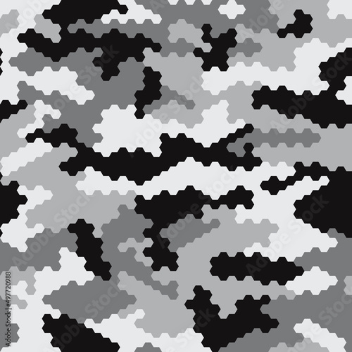 Urban camouflage. Seamlessly repeating digital vector pattern.