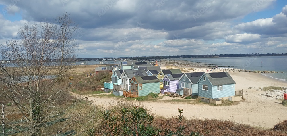 Fototapeta premium Hengistbury Head - Mudeford beach huts